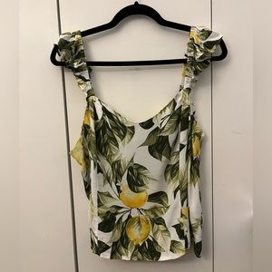 H&M Lemon Ruffle Tank Top Size L Size XL